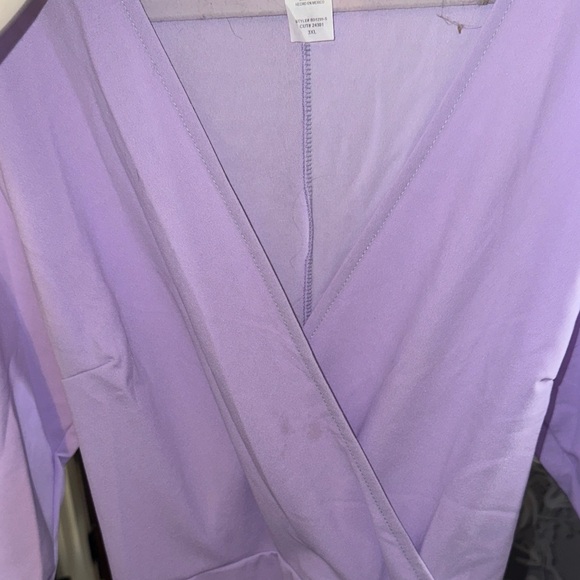 Janette Plus Lavender Midi Dress ties in back 3x poly spandex like new - Picture 6 of 7
